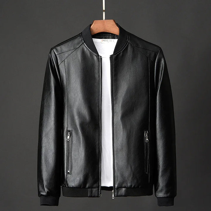 Drune | Herren Vintage Leder Bomberjacke mit sicheren Taschen