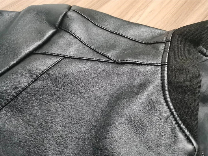 Drune | Herren Vintage Leder Bomberjacke mit sicheren Taschen