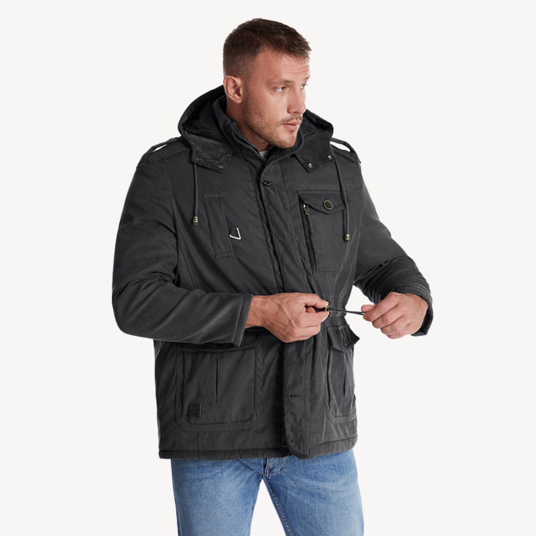 Drune | Herren wasserdichter Winterparka mit fellgefütterter Kapuze