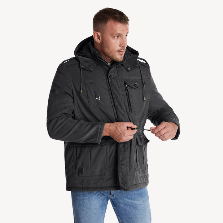 Drune | Herren wasserdichter Winterparka mit fellgefütterter Kapuze