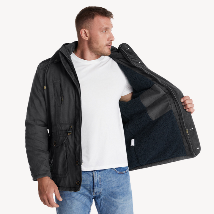 Drune | Herren wasserdichter Winterparka mit fellgefütterter Kapuze
