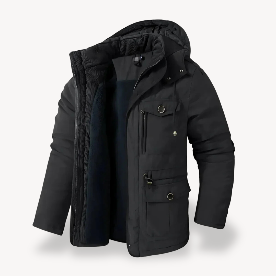 Drune | Herren wasserdichter Winterparka mit fellgefütterter Kapuze