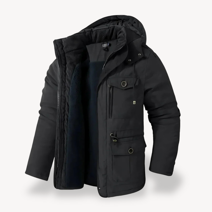 Drune | Herren wasserdichter Winterparka mit fellgefütterter Kapuze