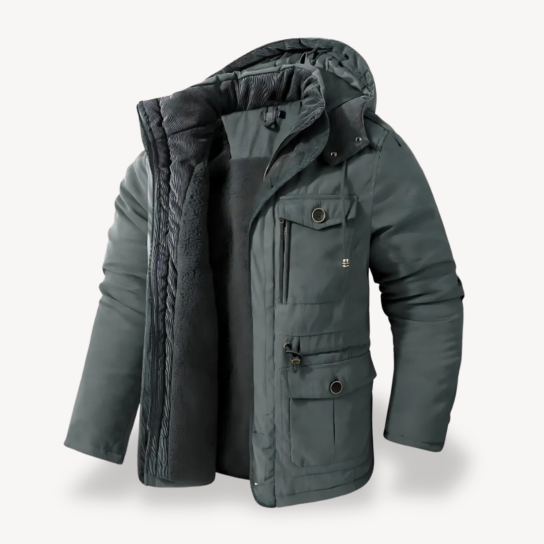 Drune | Herren wasserdichter Winterparka mit fellgefütterter Kapuze