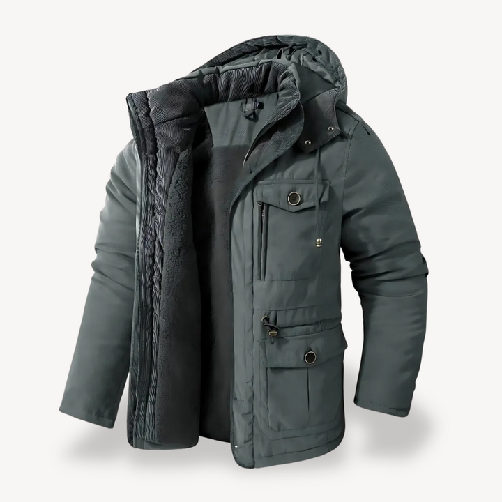 Drune | Herren wasserdichter Winterparka mit fellgefütterter Kapuze
