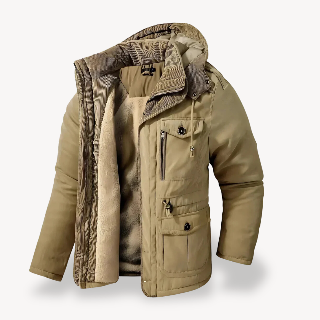 Drune | Herren wasserdichter Winterparka mit fellgefütterter Kapuze