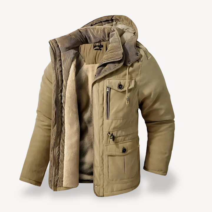 Drune | Herren wasserdichter Winterparka mit fellgefütterter Kapuze