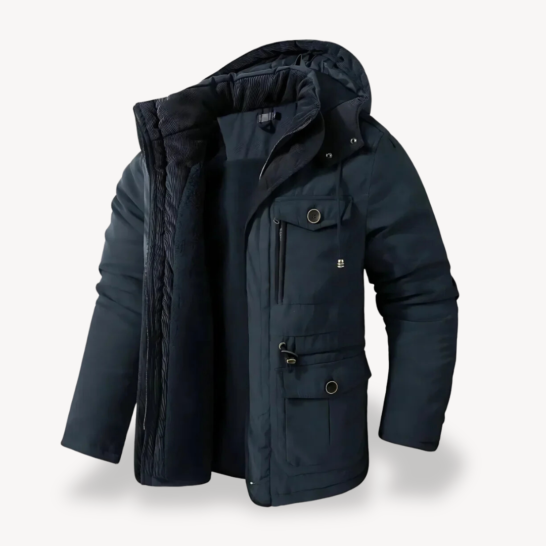 Drune | Herren wasserdichter Winterparka mit fellgefütterter Kapuze
