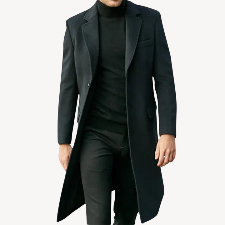 Drune | Herren Wollmantel - Eleganter & Warmer Langer Mantel