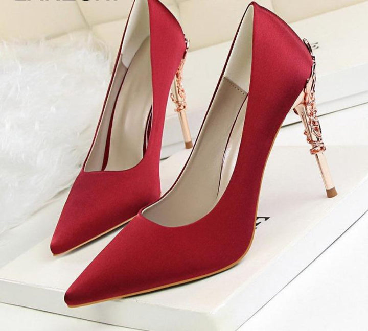 Drune | Metall Geschnitzte Pumps Elegante High Heels