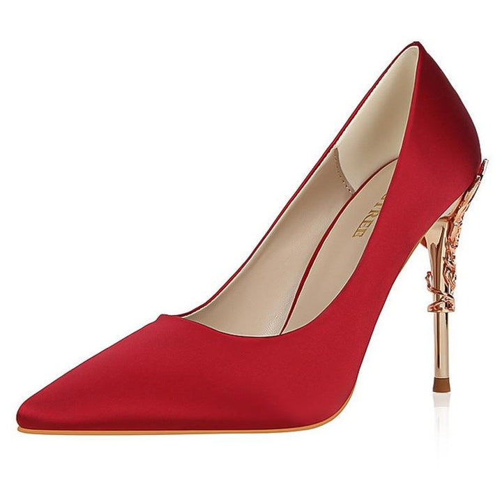 Drune | Metall Geschnitzte Pumps Elegante High Heels