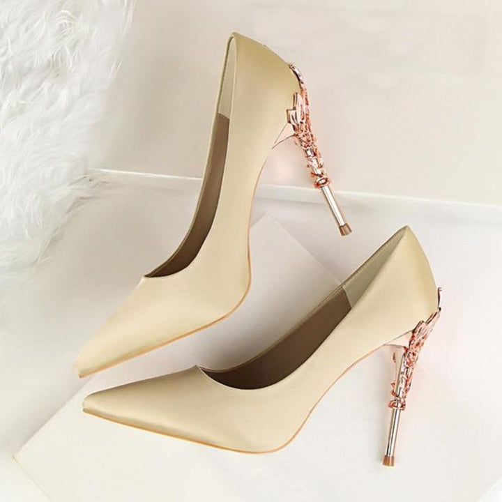 Drune | Metall Geschnitzte Pumps Elegante High Heels