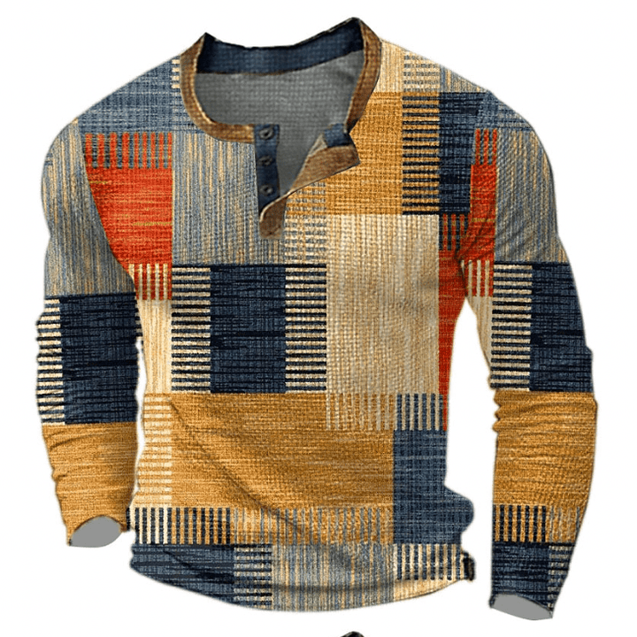 Drune | Bequem Trendy Herren Pullover Einzigartiges Karomuster