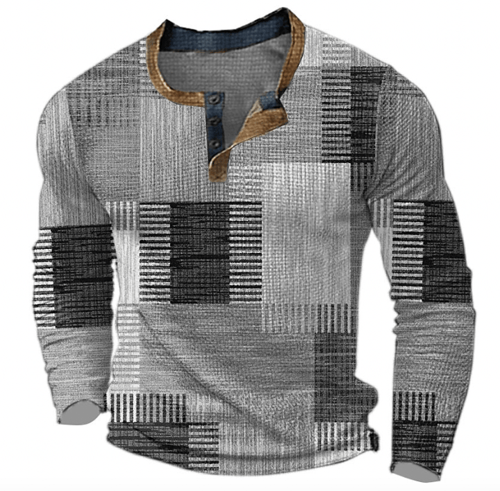 Drune | Bequem Trendy Herren Pullover Einzigartiges Karomuster