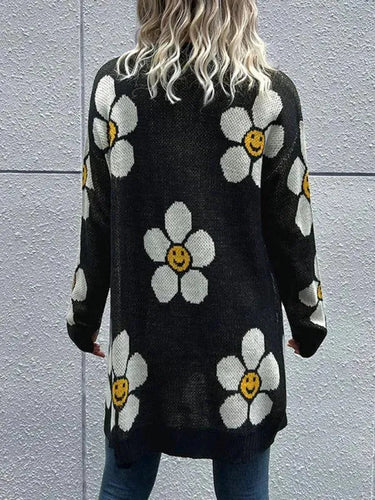 Drune | Length Floral Strickjacke Pullover