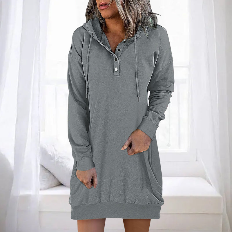 Drune | Minimalistischer langer Damen-Hoodie