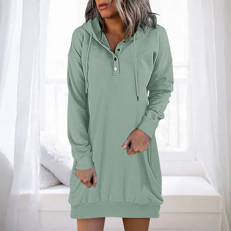 Drune | Minimalistischer langer Damen-Hoodie