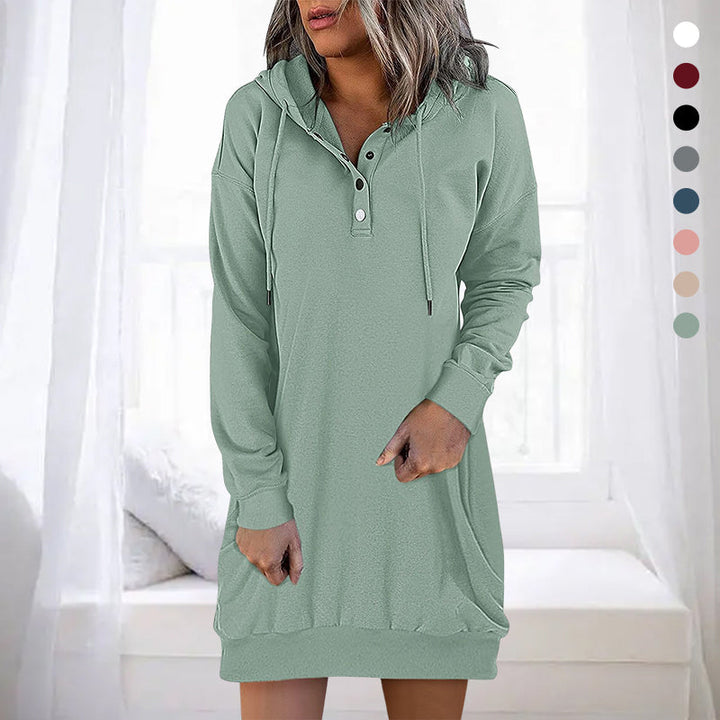 Drune | Minimalistischer langer Damen-Hoodie