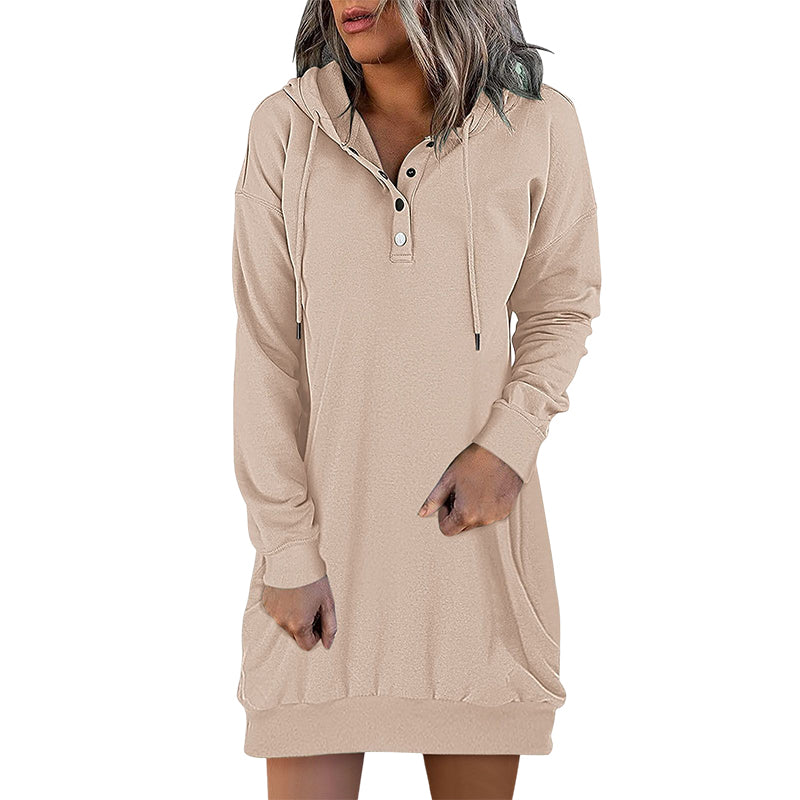 Drune | Minimalistischer langer Damen-Hoodie