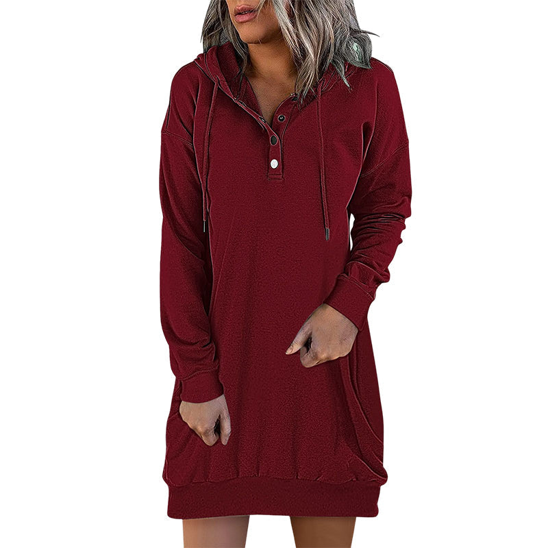Drune | Minimalistischer langer Damen-Hoodie