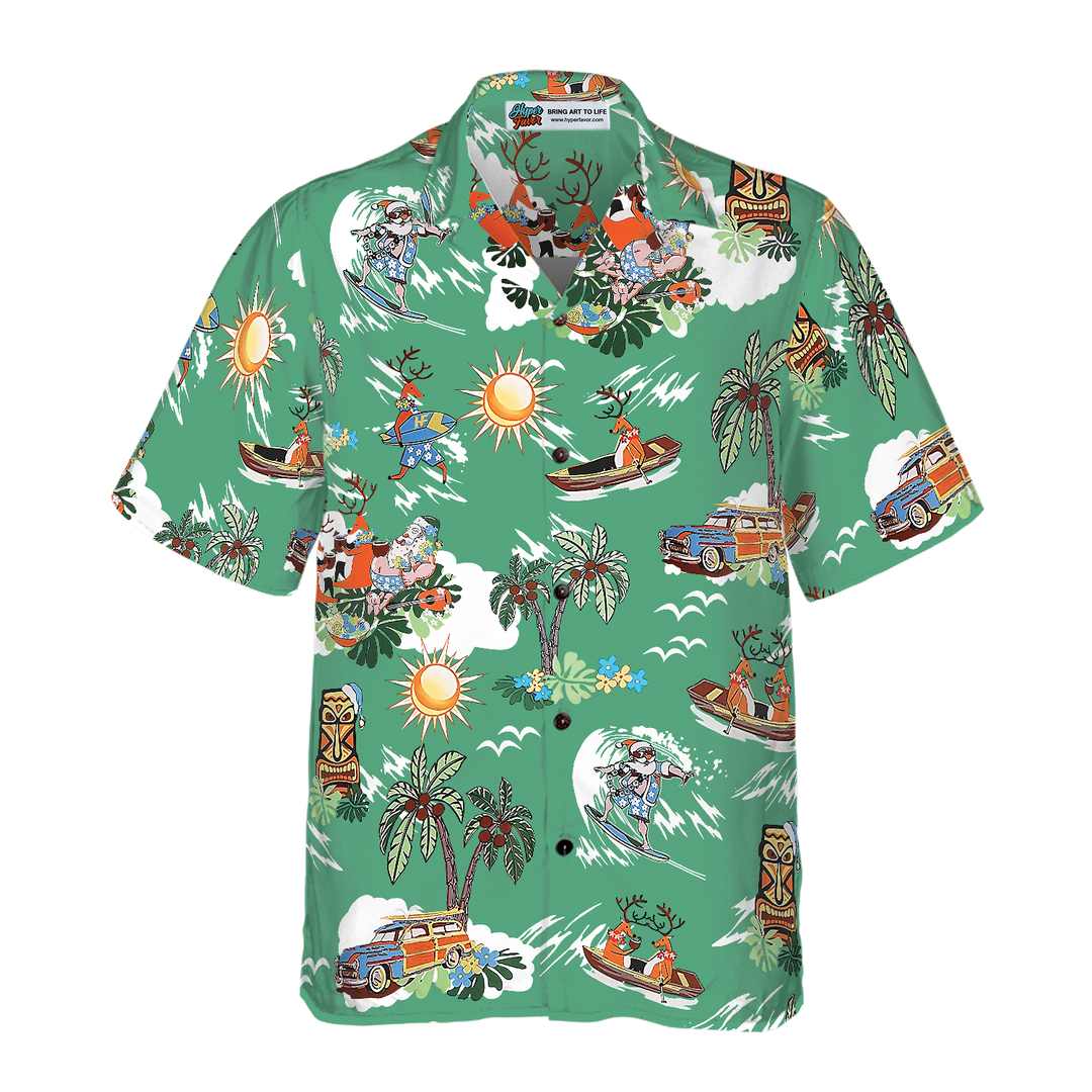 Drune | Frohe Weihnachten Santa Claus 10 Hawaiian Shirt