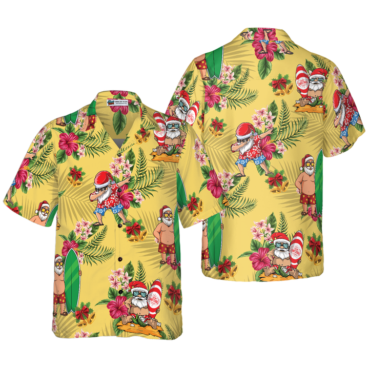 Drune | Frohe Weihnachten Santa Claus Surfing Dab Hawaiian Shirt