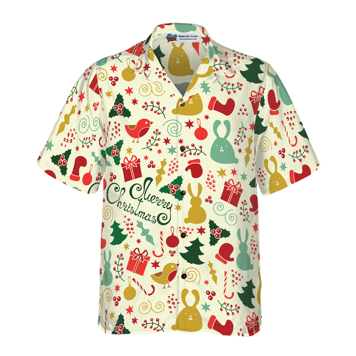 Drune | Frohe Weihnachten Muster 4 Hawaii-Hemd