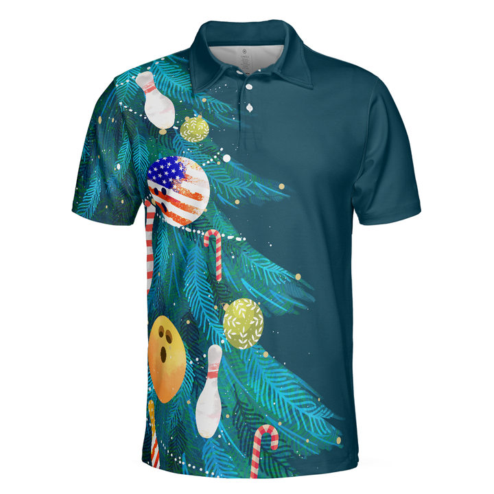 Drune | Weihnachtsbaumdekorationen mit Bowling Herren Poloshirts