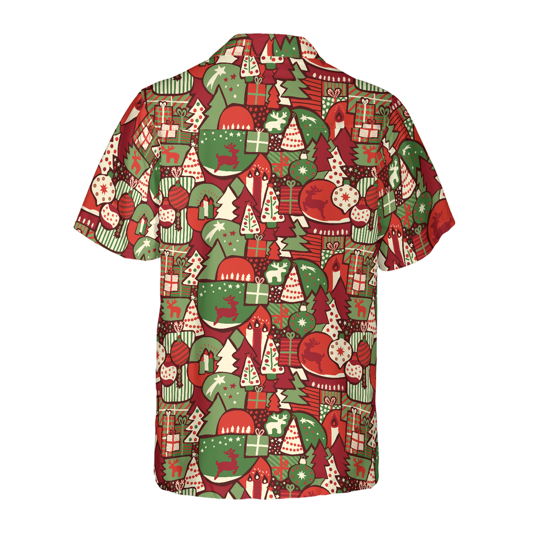 Drune | Hawaiian Hemden, Weihnachtsgeschenk Musterhemd Kurzarm, Weihnachtshemd Geschenkidee für Männer und Frauen