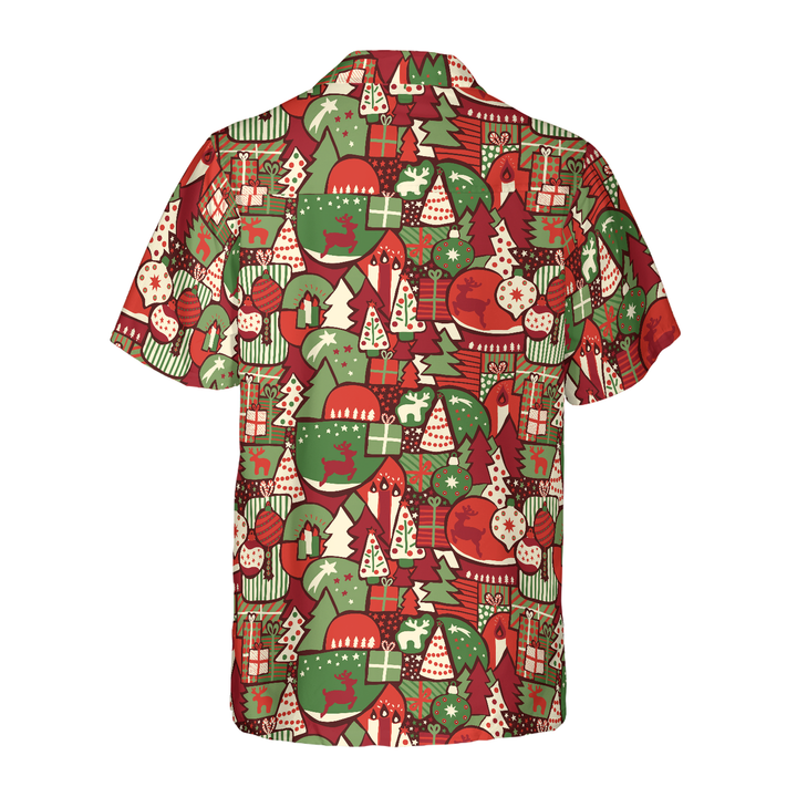 Drune | Hawaiian Hemden, Weihnachtsgeschenk Musterhemd Kurzarm, Weihnachtshemd Geschenkidee für Männer und Frauen