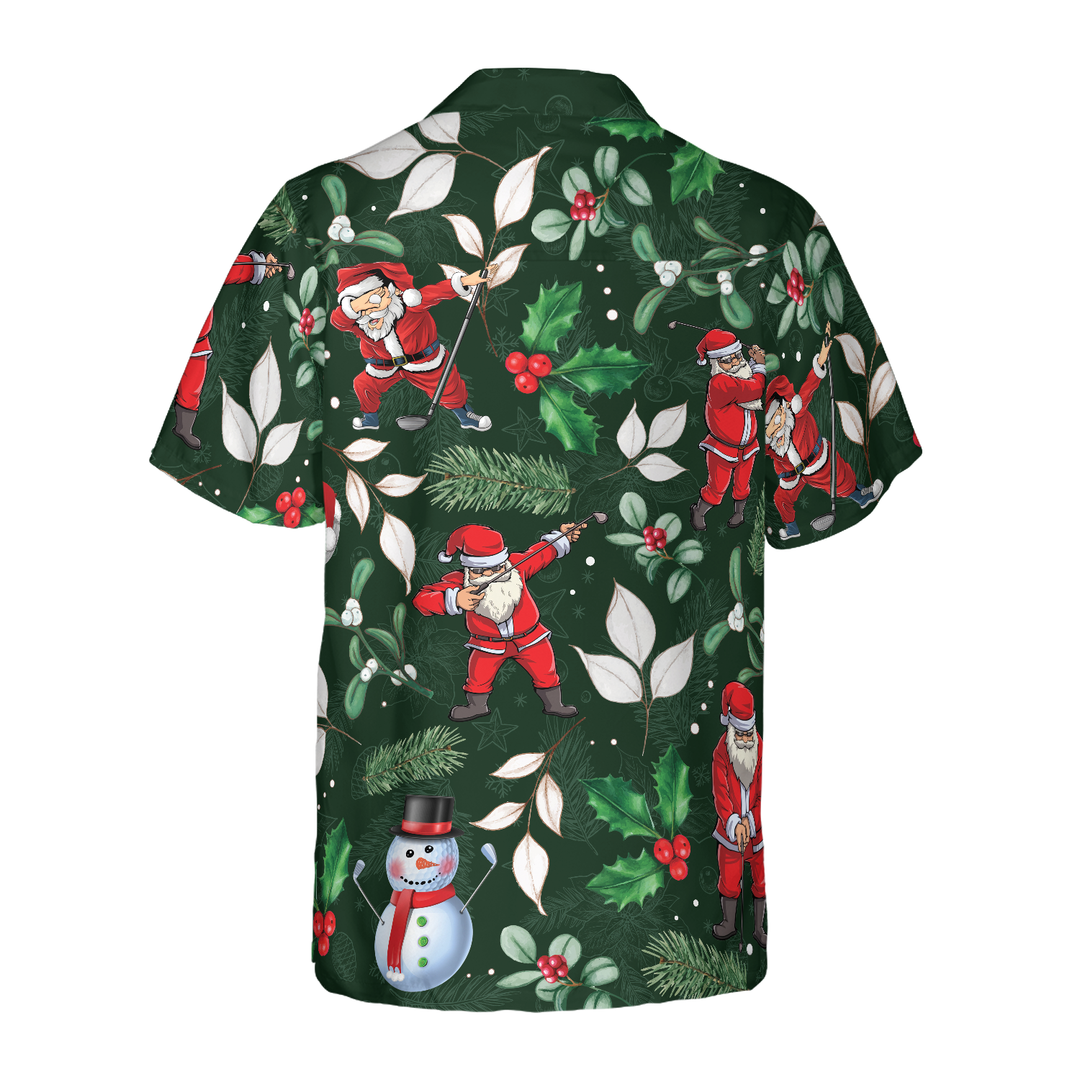 Drune | Hyperfavor Weihnachten Hawaiianische Hemden, Santa Golfspiel Muster Hemd Kurzarm, Weihnachtshemd Geschenkidee für Männer und Frauen
