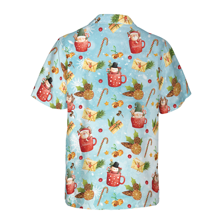 Drune | Hyperfavor Santa Weihnachtsmuster 2 Muster Hawaiian Hemd, Weihnachtshemden Kurzarm Knopfdown Hemd für Männer und Frauen