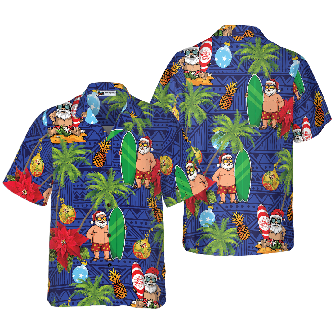 Drune | Frohe Weihnachten Santa Claus 1 Hawaiian Shirt