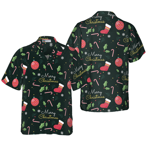 Drune | Hyperfavor Weihnachts-Hawaiianhemden, Fröhliche Weihnachten Musterhemd Kurzarm, Weihnachtshemd Geschenkidee für Männer und Frauen