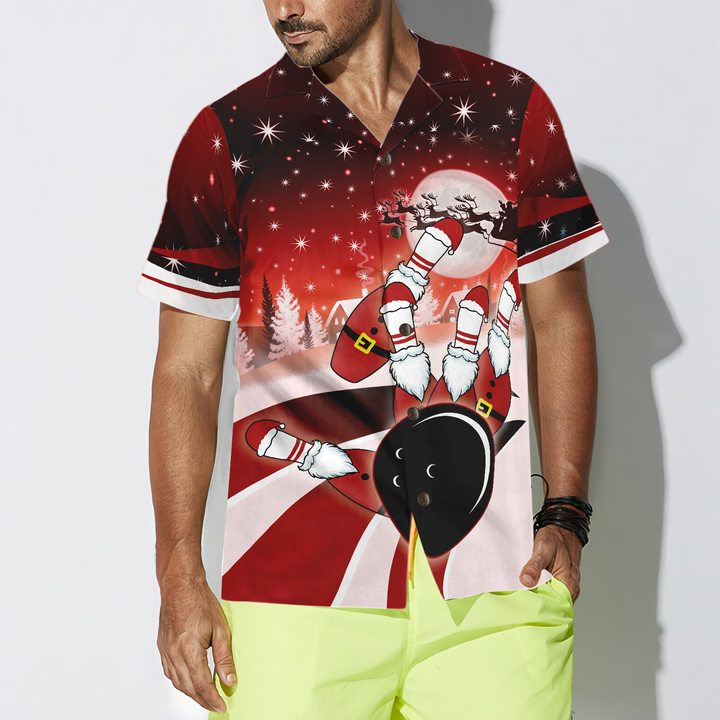 Drune | Hawaiian-Shirts, Weihnachts-Bowling-Shirt Kurzarm, Weihnachts-Shirt Geschenke-Idee Für Männer und Frauen