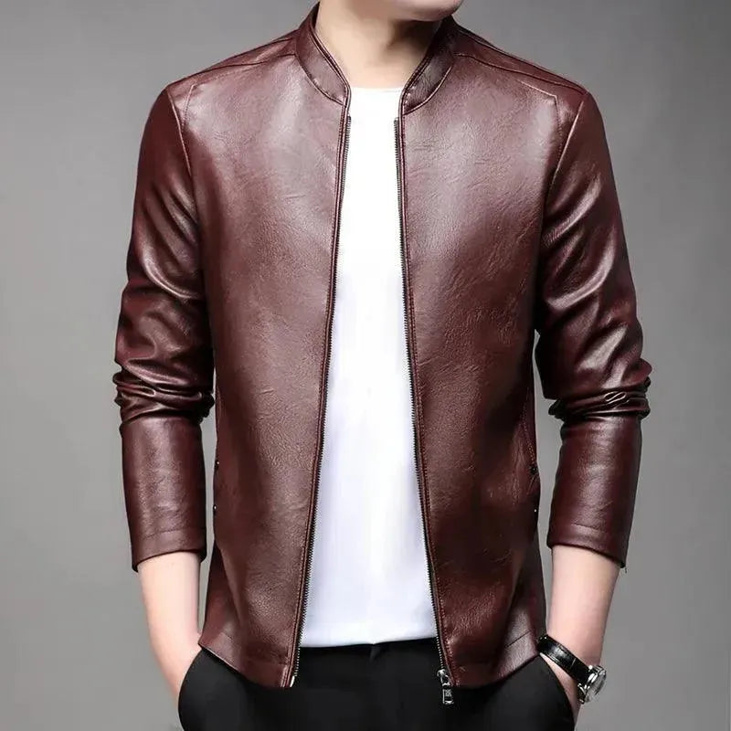 Drune | Moderne Slim Fit Herren Lederjacke