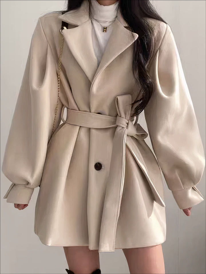 Drune | Wolljacke mit Gürtel