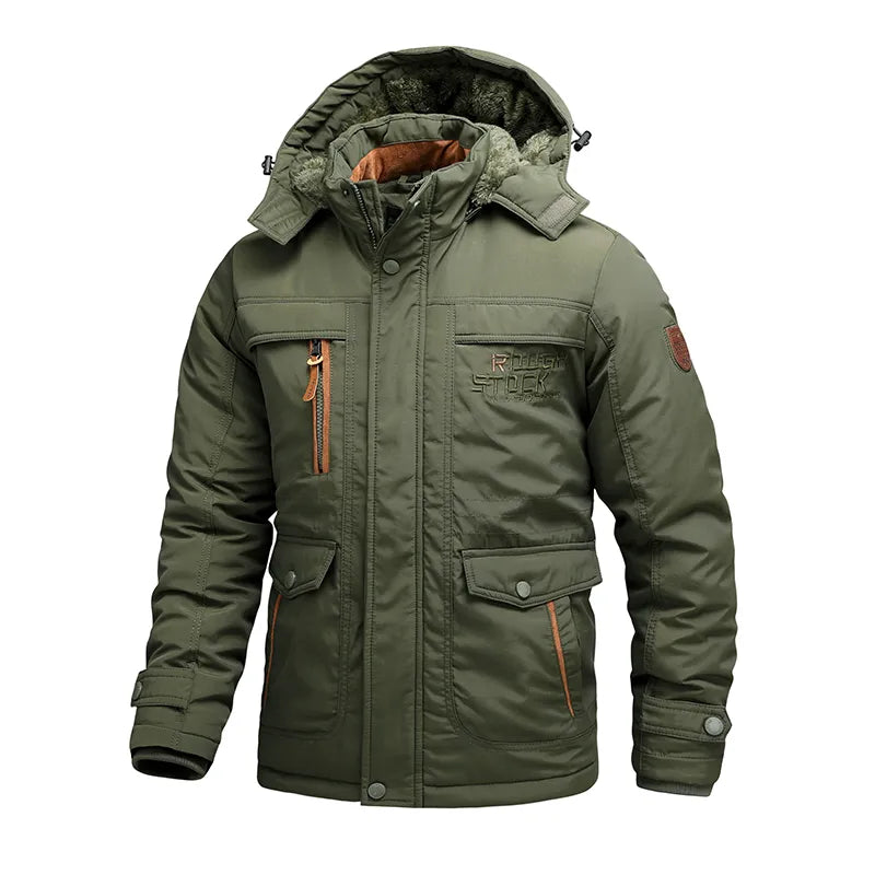 Drune | Winterjacke - Winddicht und Isoliert - Kapuze und Mehrere Taschen - Verstellbare Bündchen