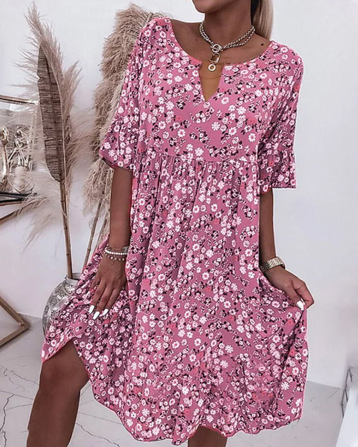 Drune | Kleid mit Blumenmuster und Lockerer Passform für Damen