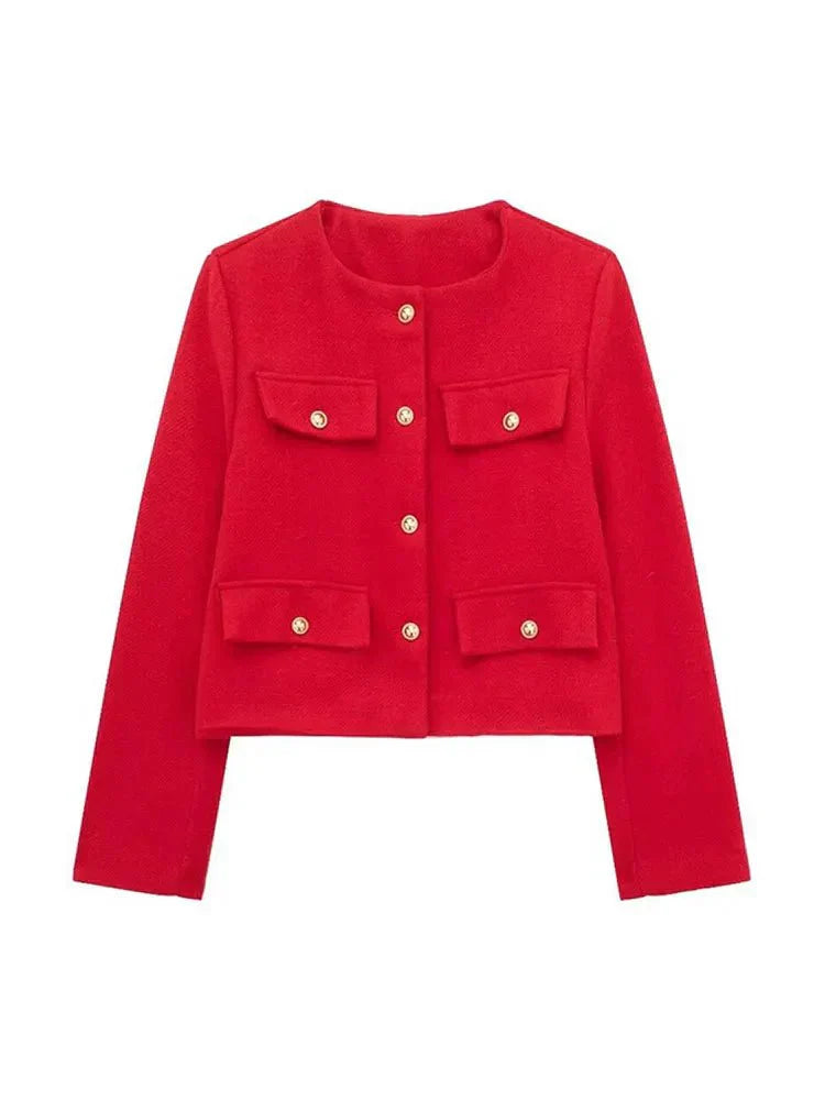 Drune | Kurzjacke mit Knopfdetails Herbst