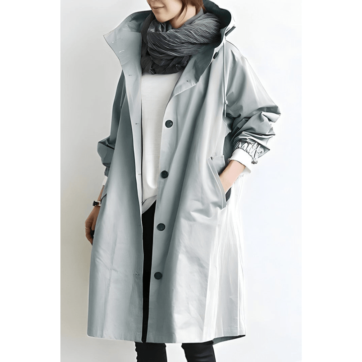 Drune | Trench Coat Damen mit Kapuze - Wetterfest