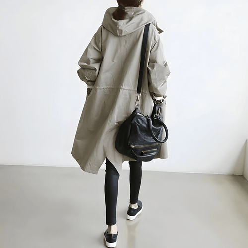 Drune | Trench Coat Damen mit Kapuze - Wetterfest
