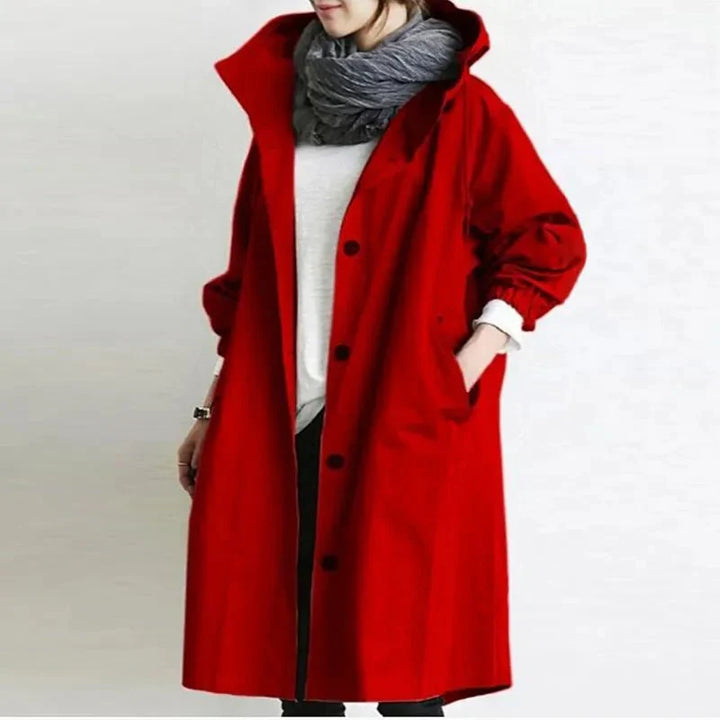 Drune | Trench Coat Damen mit Kapuze - Wetterfest