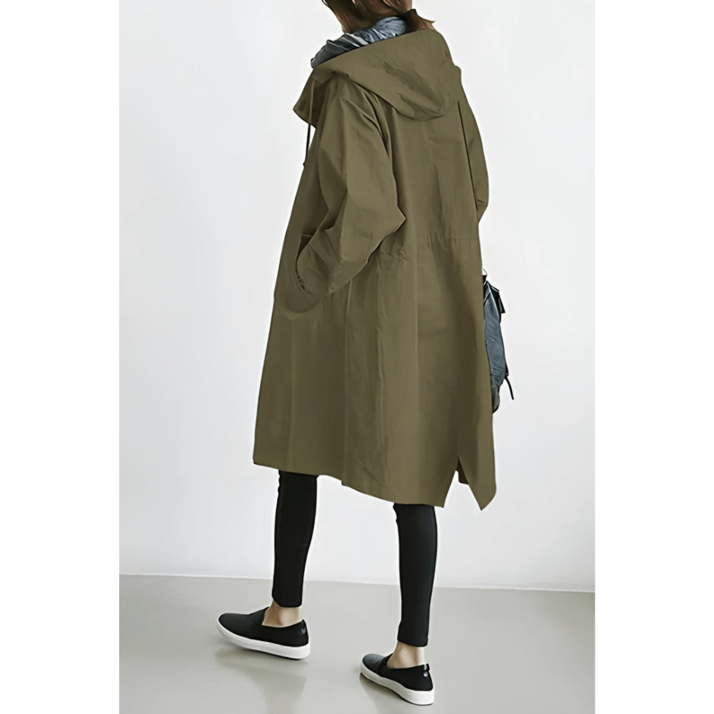 Drune | Trench Coat Damen mit Kapuze - Wetterfest