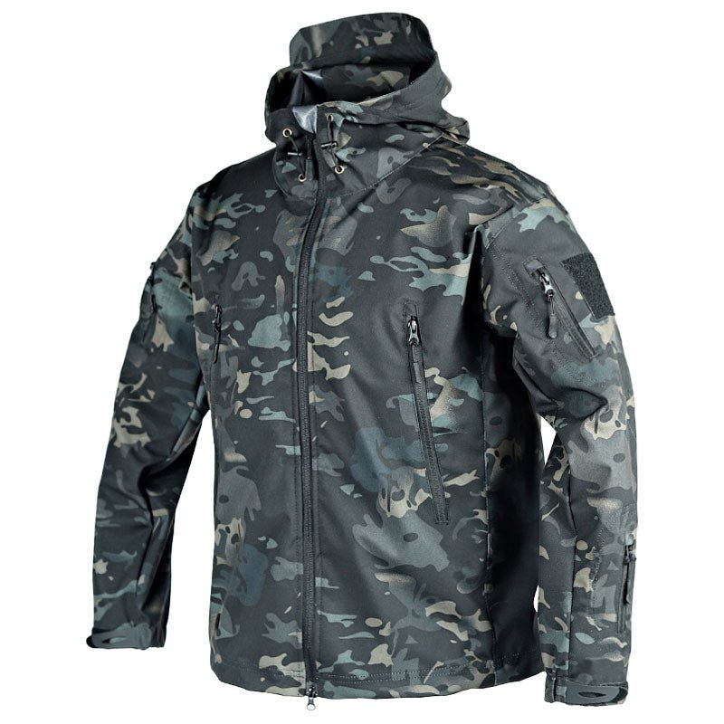 Drune | Outdoor-Jacke - Wasserabweisend - Kapuze mit Kordelzug - Verstellbare Bündchen - Zip-Taschen
