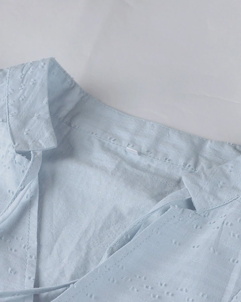 Drune | Entspannendes Boho Hemdblusenkleid mit V-Ausschnitt für Damen
