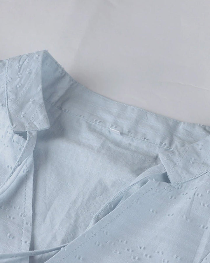 Drune | Entspannendes Boho Hemdblusenkleid mit V-Ausschnitt für Damen