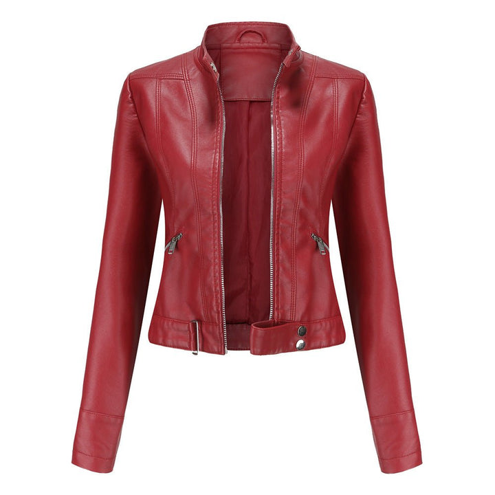 Drune | Jacke Im Biker Stil Kurzjacke mit Reißverschluss und Stehkragen