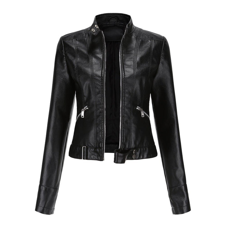 Drune | Jacke Im Biker Stil Kurzjacke mit Reißverschluss und Stehkragen