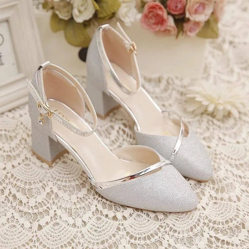 Drune | Elegante Blockabsatzschuhe für Frauen Knöchelriemen